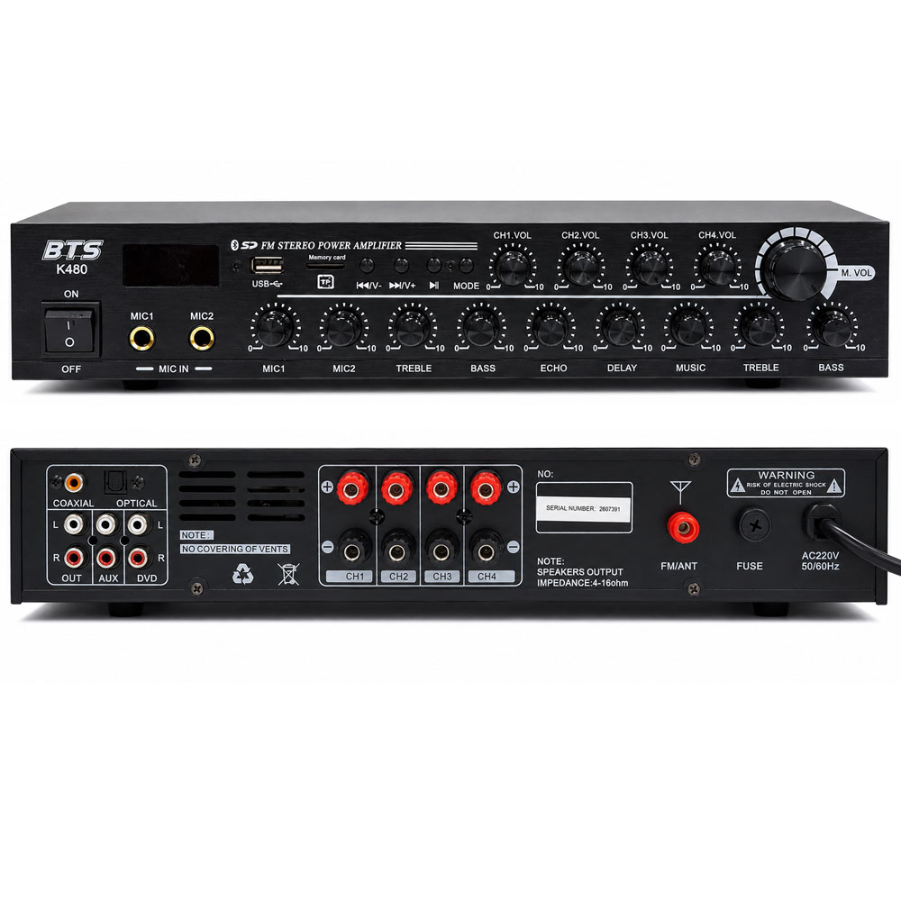 מגבר 4 אזורים 80W RMS BTS