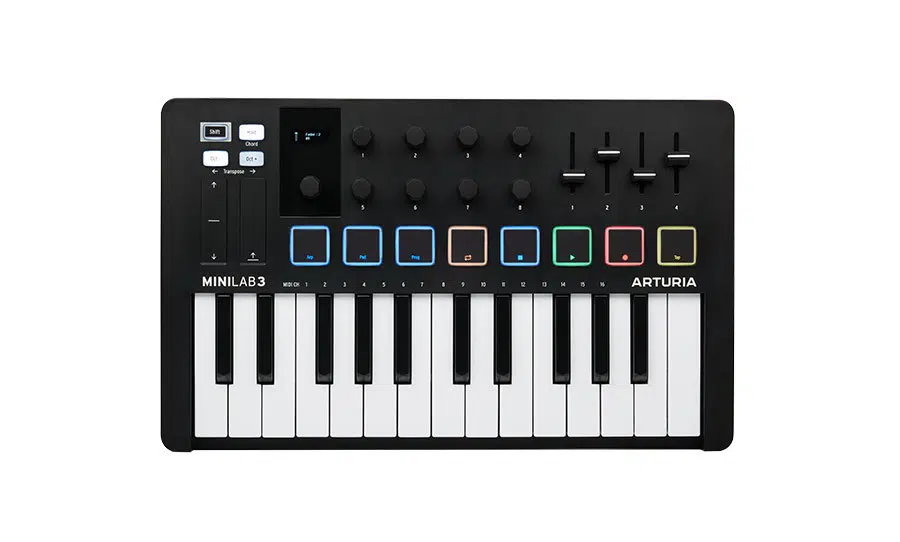 מקלדת שליטה Arturia Minilab 3 - צבע שחור ארטוריה