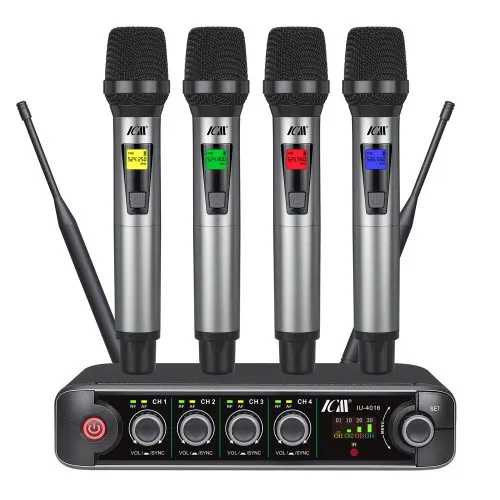 סט של 4 מיקרופוניים ידניים אלחוטיים ICM