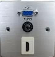 פנל חיבורים למקרן VGA+HDMI וסאונד PL קיר