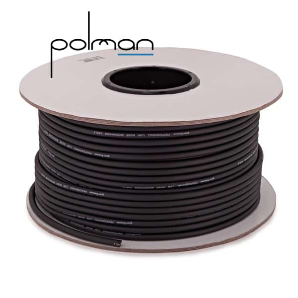 גליל 100 מטר כבל רמקול איכותי Polman 2X1.5