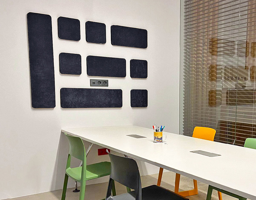 סט אקוסטיקה לאולפן הקלטות ומשרדים בצבע כחול ISINAC HOME CUBE