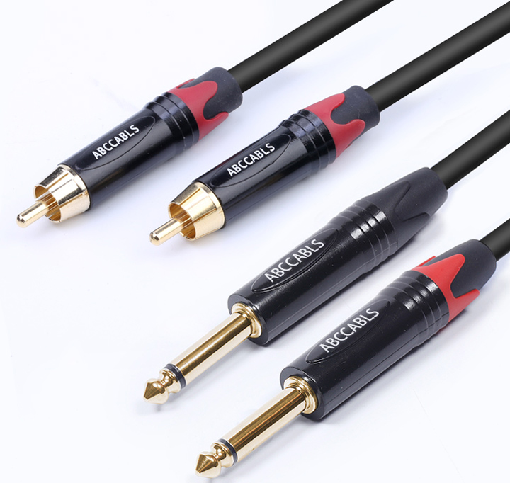 כבל כפול RCA- PL 6.3 באורך 1 מטר ABC CABLS