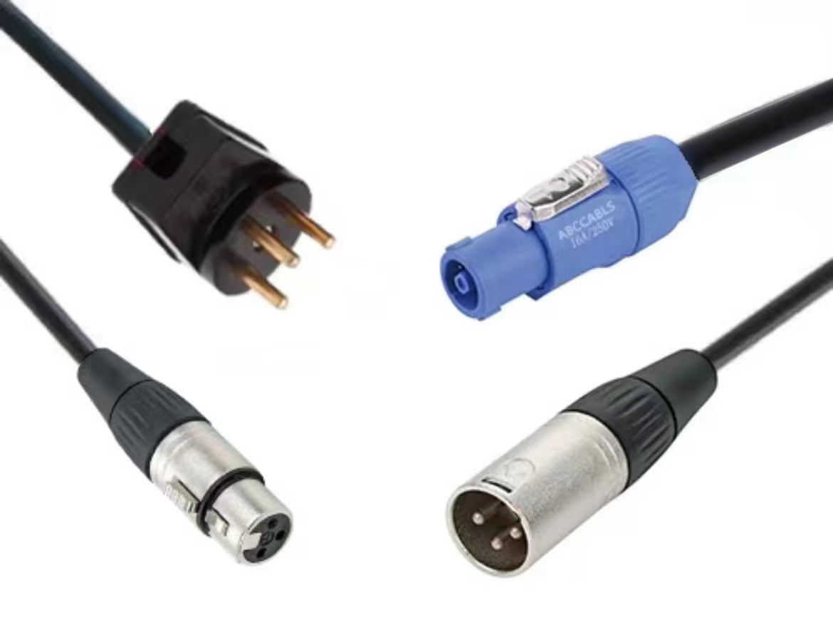 כבל XLR משולב Powercon - חשמל באורך 12 מ' ABC CABLS