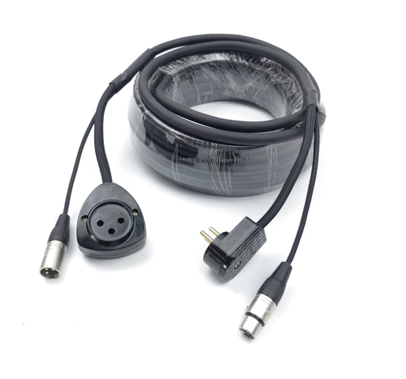 כבל סאונד XLR משולב חשמל באורך 10מ' ABC CABLS